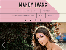 Tablet Screenshot of mandyevansphoto.com